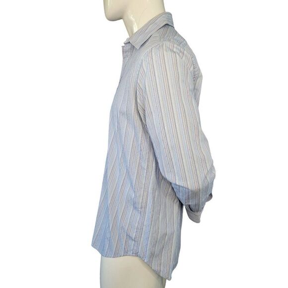 Ted Baker Men's Textured  Striped Shirt (Size 4) - Picture 4 of 7